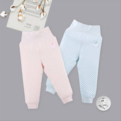 【2件】Verantwortung 明德任責 男女寶寶 有機棉高腰護肚褲 藍色+粉色