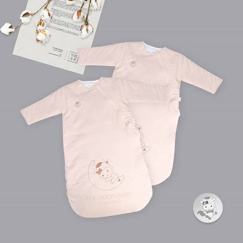 【2件】Verantwortung 明德任責 男女寶寶 有機彩棉歐式經典簡約睡袋 薄款+厚款