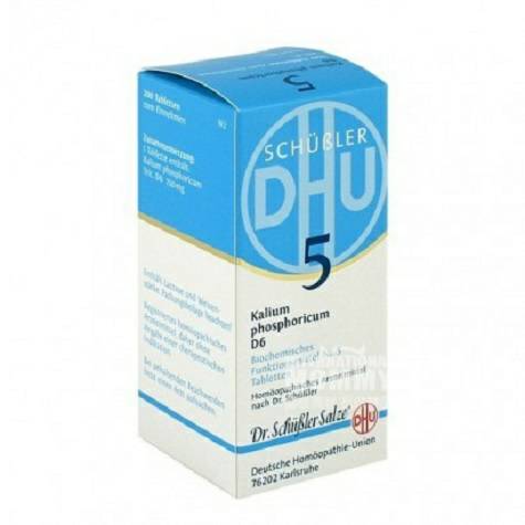 DHU 德國DHU磷酸鉀D6 5號保護神經大腦肌肉細胞200片 海外本土原版
