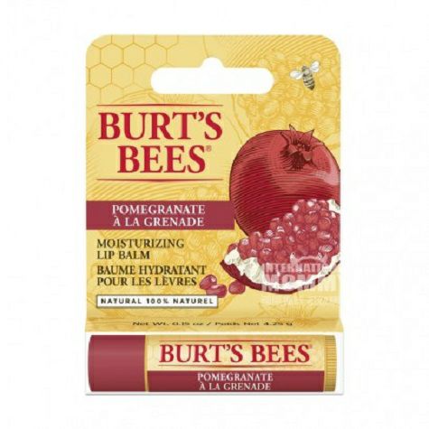 BURT'S BEES 美國小蜜蜂天然紅石榴柔嫩保濕護唇膏 海外本土原版