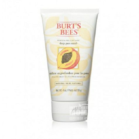BURT'S BEES 美國小蜜蜂蜜桃柳樹皮去角質磨砂膏 海外本土原版