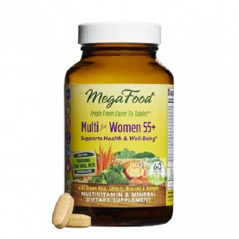 MegaFood 美國MegaFood複合維生素礦物質55歲以上女性60片 海外本土原版