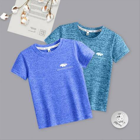【2件】Verantwortung 明德任責 男寶寶 經典舒適透氣速幹T恤薄款 寶藍色+ 經典舒適透氣速幹T恤 藍色