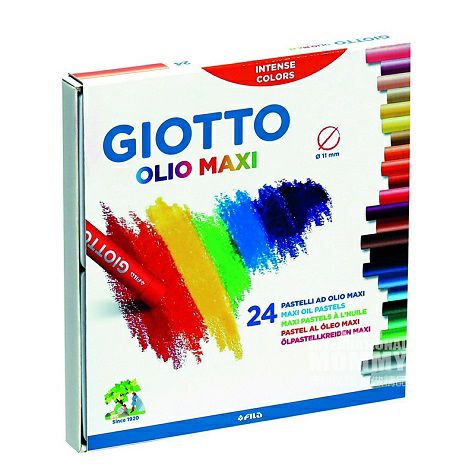 GIOTTO 義大利GIOTTO 24色粗杆可水洗油畫棒 海外本土原版