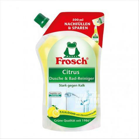 Frosch 德國菲洛施小青蛙檸檬淋浴衛生間陶瓷不銹鋼清潔劑500ml 海外本土原版