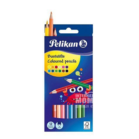 Pelikan 德國百利金兒童六角形木制彩色鉛筆12色 海外本土原版