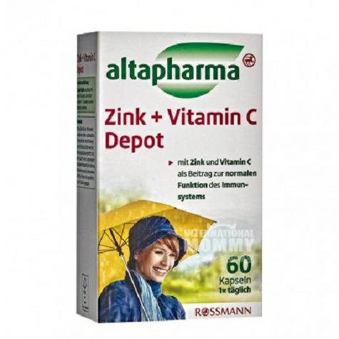 Altapharma 德國Altapharma鋅+維生素C緩釋膠囊60粒 海外本土原版