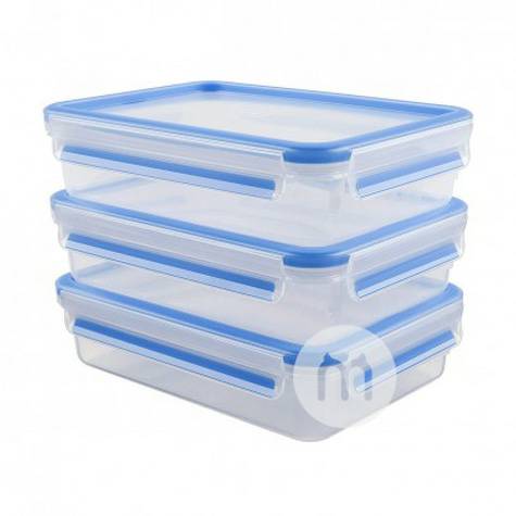 EMSA 德國愛慕莎藍色塑膠保鮮盒3件套裝1.2L 海外本土原版