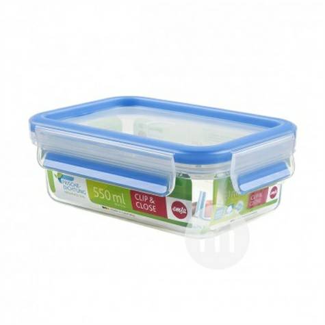 EMSA 德國愛慕莎方形帶蓋塑膠零食盒保鮮盒550ml 海外本土原版