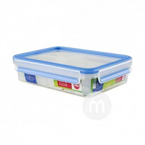 EMSA 德國愛慕莎方形帶蓋分格塑膠零食盒保鮮盒1.2L 海外本土原版