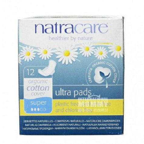 Natracare 英國奈卡有機純棉護翼衛生巾量多型 12片 海外本土原版