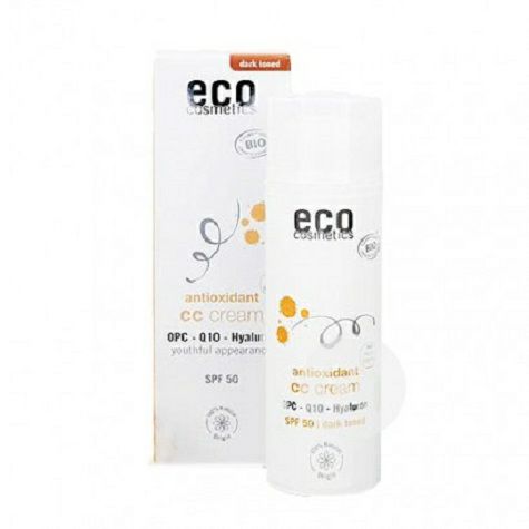 ECO 德國ECO Cosmetics抗老化緊致CC霜SPF50深色 海外本土原版