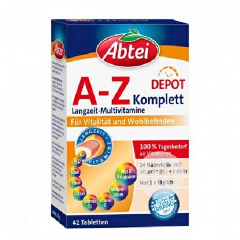 Abtei 德國Abtei A-Z複合維生素與銀杏營養片 海外本土原版