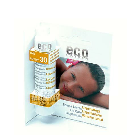 ECO 德國ECO Cosmetics有機天然防曬隔離潤唇膏SPF30 海外本土原版