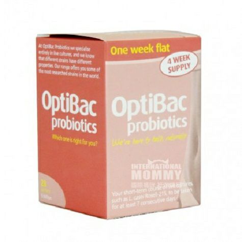 OptiBac probiotics 英國Optibac probiotics平坦腹部益生菌28粒 海外本土原版