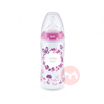 NUK 德國NUK正畸奶嘴粉色奶瓶300ml 6-18個月 海外本土原版