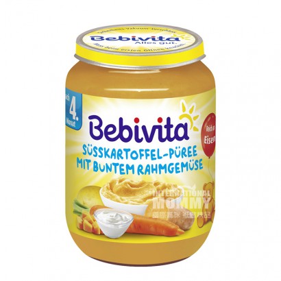 【2件】Bebivita 德國貝唯他胡蘿蔔紅薯混合泥4個月以上 海外本土原版