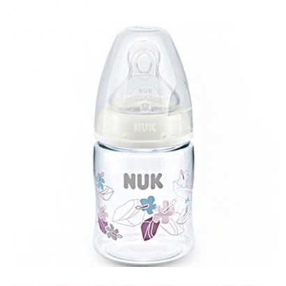 NUK 德國NUK寬口矽膠奶嘴PA塑膠奶瓶150ml 0-6個月 海外本土原版