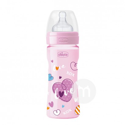 Chicco 義大利智高嬰兒寬口PP塑膠奶瓶250ml 矽膠奶嘴 2個月以上 海外本土原版