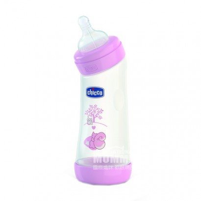 Chicco 義大利智高嬰兒寬口彎角歪頭PP塑膠奶瓶250ml 矽膠奶嘴 0個月以上 海外本土原版