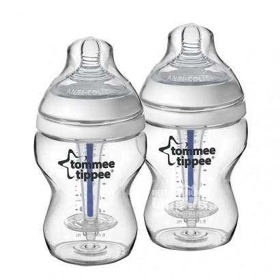 Tommee Tippee 英國湯美天地寬口防脹氣PP奶瓶2*260ml 0-3個月 海外本土原版