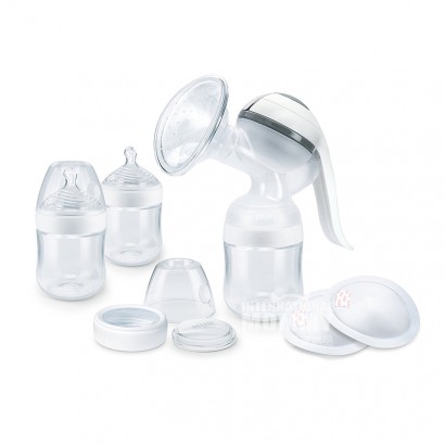 NUK 德國NUK超寬口PP奶瓶手動吸奶器8件套護理套裝 0-6個月 海外本土原版