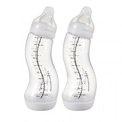 Difrax 荷蘭迪福防脹氣S型標準口徑奶瓶250ml兩只裝 0個月以上白色 海外本土原版