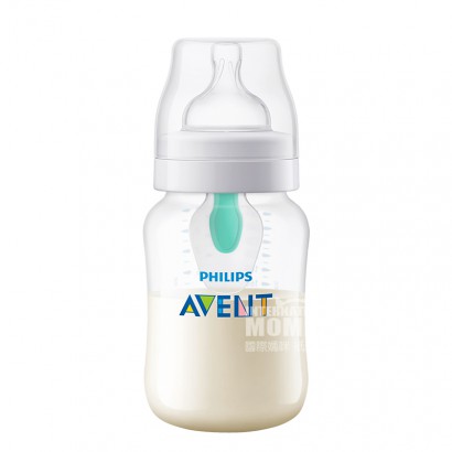 PHILIPS AVENT 英國飛利浦新安怡寬口PP塑膠防脹氣奶瓶260ml 1個月以上 海外本土原版