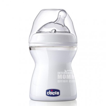 Chicco 義大利智高嬰兒仿生自然母感寬口徑矽膠奶嘴PP奶瓶250ml 2個月以上 海外本土原版