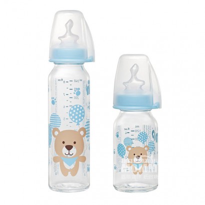 Nip 德國昵哺標準口徑防脹氣玻璃奶瓶2只裝 0個月以上 海外本土原版