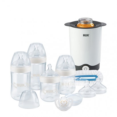 NUK 德國NUK超寬口PP奶瓶溫奶器9件套護理套裝 0-18個月 海...