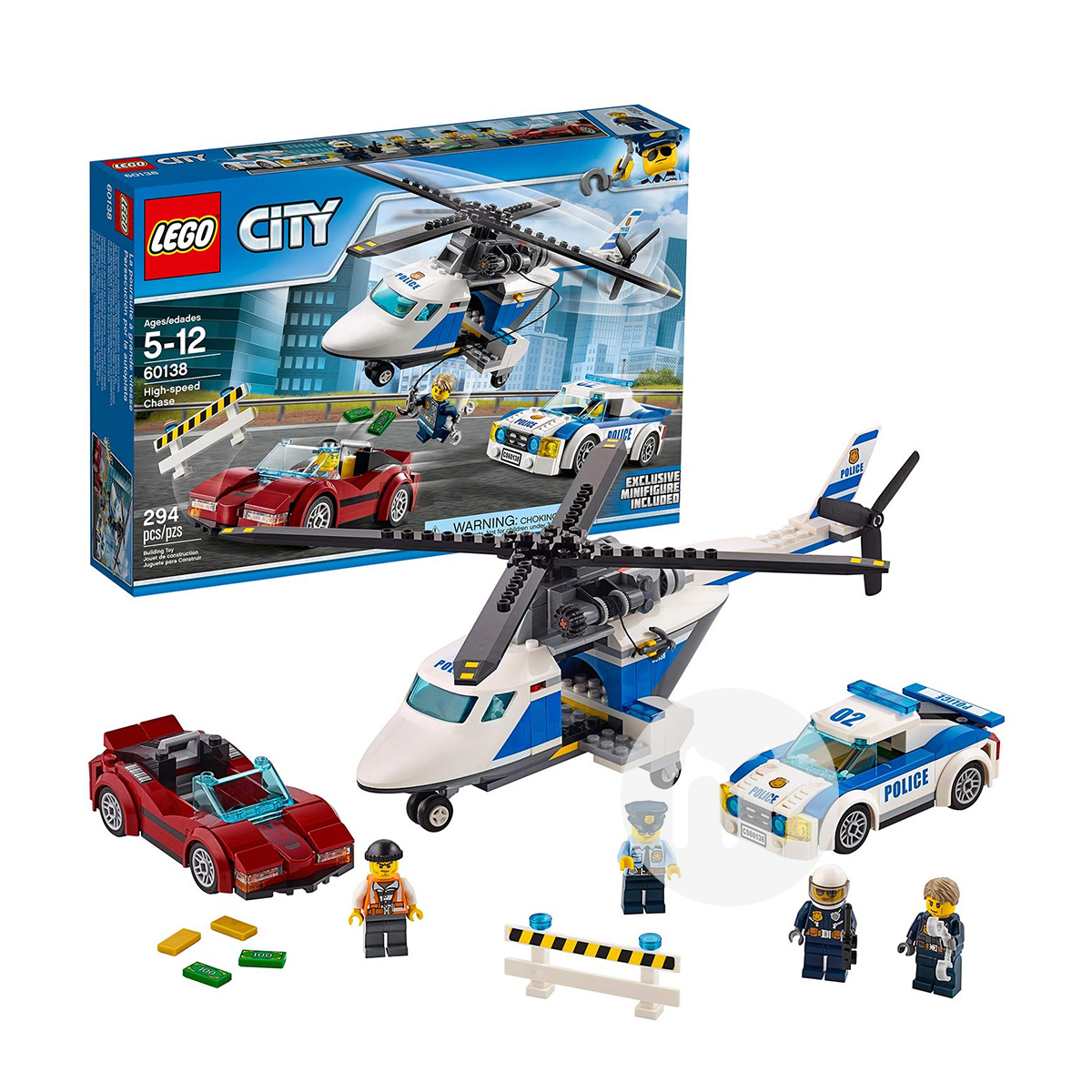 LEGO 丹麥樂高城市系列員警高速追捕60138 海外本土原版