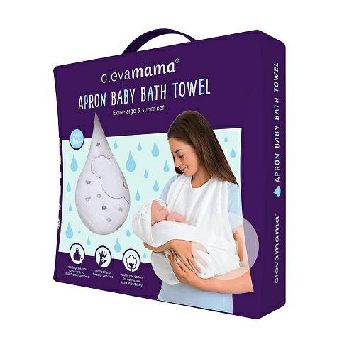 Clevamama 英國可俐媽媽全包裹防滑落超大浴巾 海外本土原版