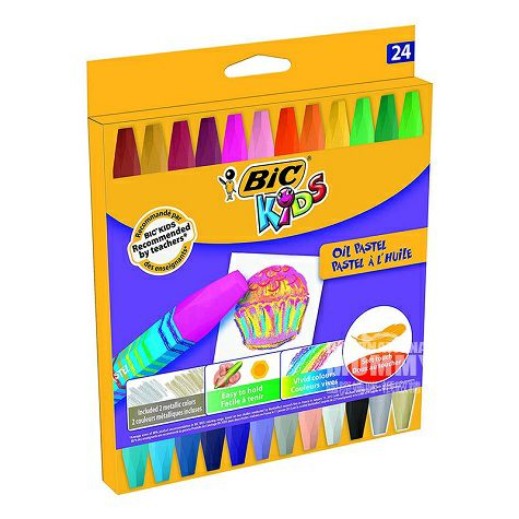 BIC KIDS 法國比克兒童無毒無味寶寶塗鴉24色蠟筆3歲以下 海外本土原版