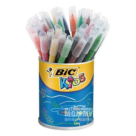 BIC KIDS 法國比克兒童無毒無味寶寶塗鴉36色水彩筆 海外本土原版