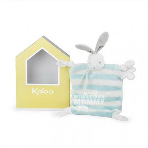 Kaloo 法國Kaloo寶寶藍色條紋兔安撫巾 海外本土原版