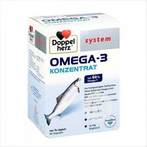 Doppelherz 德國雙心omega-3魚油濃縮膠囊60粒 海外本...