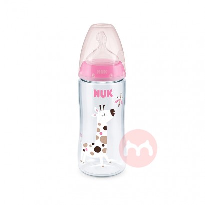 NUK 德國NUK寬口防脹氣奶瓶300ml粉色 6-18個月 海外本土...