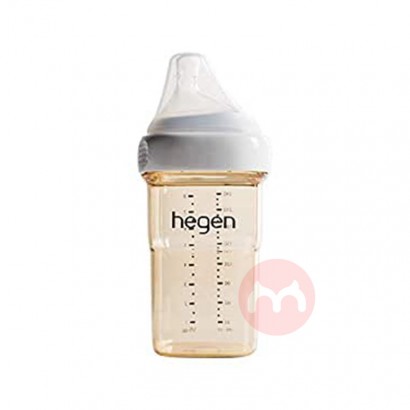 Hegen 新加坡赫根新生嬰兒寬口徑PPSU奶瓶240ml帶奶嘴 海外...