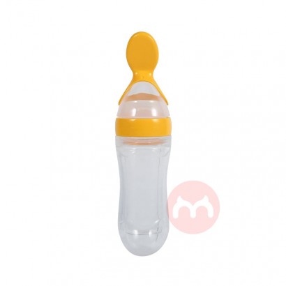 Tyenaza 矽膠嬰兒餵食瓶勺（黃色） 海外本土原版