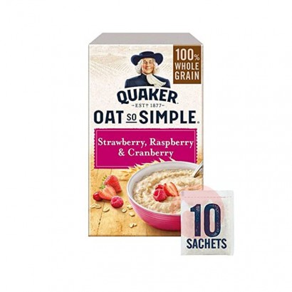 Quaker 美國桂格全麥燕麥片配草莓、覆盆子和蔓越莓 海外本土原版